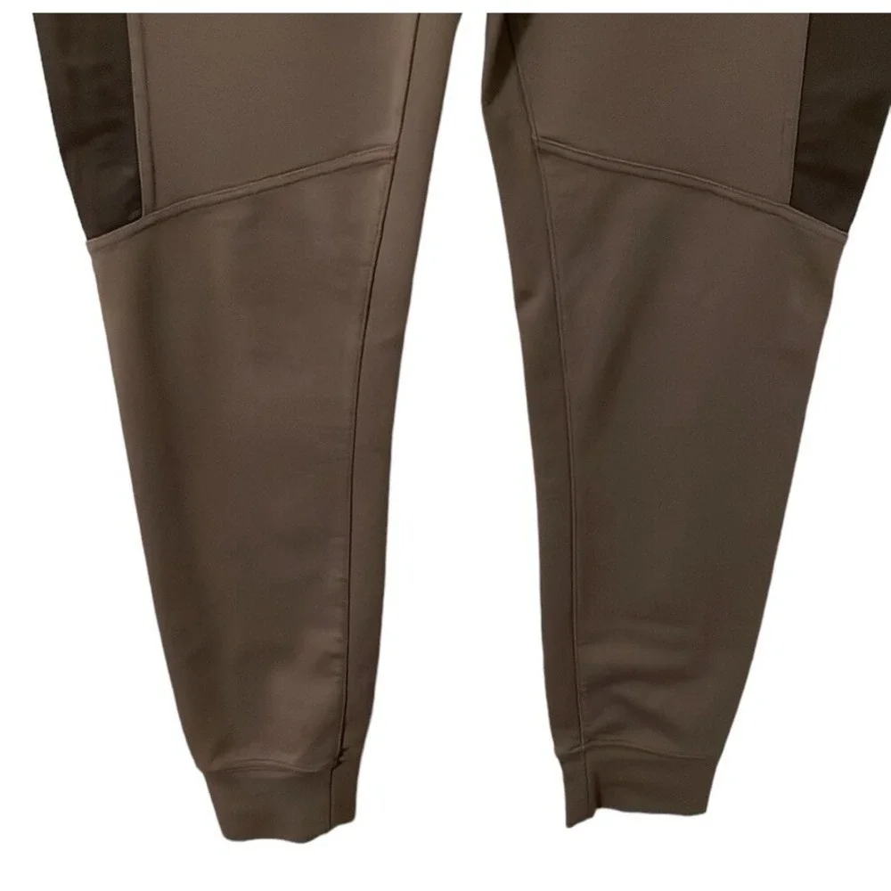 Free People Women's Gray/Brown Legging Pant Faux Suede Side‎ Panel Jogger Size S
